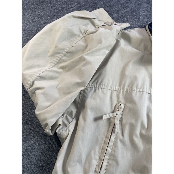 Vintage Trader Bay Chore Jacket Mens Large Beige Windbreaker Pockets Full Zip - Picture 6 of 16